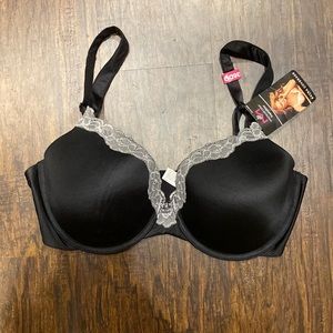 NWT Maidenform black and grey lace bra - 36DD